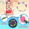 imageMeland Princess Dress Up for Girls Dress Up Clothes with Light Up Flower Crown Halloween Costumes for Girls Toddlers 38Red Princess Dress