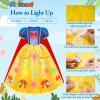imageMeland Princess Dress Up for Girls Halloween Costumes ampamp Birthday Gift for Toddlers Age 38Light Up Princess Dress