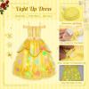 imageMeland Princess Dress for Girls  Light Up Princess Costume for Toddler Dress Up Halloween Costumes for Girl 310 Years Old