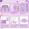 imageMeland Princess Dress up Clothes for Little Girl 11Pcs Princess Cape with Crown Princess Dresses for Girl 38 Birthday GiftRoyal Purple