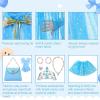imageMeland Princess Dress up Clothes for Little Girl 11Pcs Princess Cape with Crown Princess Dresses for Girl 38 Birthday GiftSky Blue