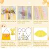 imageMeland Princess Dress up Clothes for Little Girl 11Pcs Princess Cape with Crown Princess Dresses for Girl 38 Birthday GiftYellow