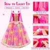 imageMeland Princess Dresses for Girls  Light Up Princess Dress Up for 310 Year Old Costume for Girls Halloween Birthday
