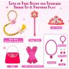 imageMeland Princess Dresses for Girls  Light Up Princess Dress Up for 310 Year Old Costume for Girls Halloween Birthday