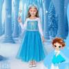 imageMeland Princess Dresses for Girls  Princess Costume with Long Cape for Girls Age 310 Year Old for Birthday Halloween PartyBlue
