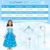 imageMeland Princess Dresses for Girls  Princess Costume with Long Cape for Girls Age 310 Year Old for Birthday Halloween PartyBlue