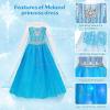 imageMeland Princess Dresses for Girls  Princess Costume with Long Cape for Girls Age 310 Year Old for Birthday Halloween PartyBlue