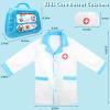 imageMeland Toy Doctor Kit for Girls  Pretend Play Doctor Set with Dog Toy Carrying Bag Stethoscope Toy ampamp Dress Up Costume  Doctor Play Gift for Kids Toddlers Ages 3 4 5 6 Year Old for Role PlayBlue case with dolll
