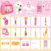 imageMeland Toy Doctor Kit for Girls  Pretend Play Doctor Set with Dog Toy Carrying Bag Stethoscope Toy ampamp Dress Up Costume  Doctor Play Gift for Kids Toddlers Ages 3 4 5 6 Year Old for Role PlayPink case with doll
