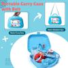 imageMeland Toy Doctor Kit for Girls  Pretend Play Doctor Set with Dog Toy Carrying Bag Stethoscope Toy ampamp Dress Up Costume  Doctor Play Gift for Kids Toddlers Ages 3 4 5 6 Year Old for Role PlayBlue case with dolll
