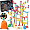 image247Pcs Marble Run with Motorized Elevator Construction Building Blocks Toys with 30 Glass Marbles and 30 Glow in The Dark Marbles STEM Gifts for Boys and Girls208pcs with LED Marbles