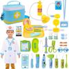 imageMeland Doctor Kit for Toddlers 35 Dentist Play Set with Teeth for Kids Pretend Play Kids Toys Birthday Gift for Toddler Boys Aged 3 4 5 6 Years OldBlue