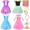imageMeland Princess Dress Up  Dress Up Clothes for Girls with ToysChristmas Birthday Gift for Toddler Girls 345678 YearsPurple