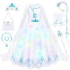 imageMeland Princess Dress Up for Girls 310  Dress Up Clothes for Kids Pretend Play Light Up Halloween Costume for Girls