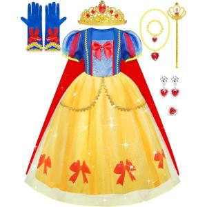 imageMeland Princess Dress Up for Girls Halloween Costumes ampamp Birthday Gift for Toddlers Age 38Princess Dress