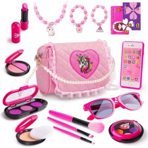 imageMeland Toys for Girls  Toddler Girls Gift Idea for Birthday Christmas Pretend Makeup Kit with My First Purse Toy Makeup for Kids Age 36 Year Old for Pretend Play