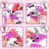imageMeland Kids Tool Set  50PCS Toddler Tool Set with Electronic Toy Drill for Pretend Play Construction Toy Tools for Kids Age 36 Year OldGift Idea for Boys Girls Christmas BirthdayPink