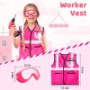imageMeland Kids Tool Set  50PCS Toddler Tool Set with Electronic Toy Drill for Pretend Play Construction Toy Tools for Kids Age 36 Year OldGift Idea for Boys Girls Christmas BirthdayPink