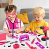 imageMeland Kids Tool Set  50PCS Toddler Tool Set with Electronic Toy Drill for Pretend Play Construction Toy Tools for Kids Age 36 Year OldGift Idea for Boys Girls Christmas BirthdayPink