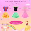 imageMeland Princess Dress Up for Girls 36  Princess Toys for Girls Dress up ampamp Pretend Play Girls Gift for Birthday Christmas Medium BlueGreen