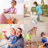 imageMeland Wooden Kids Cleaning Set  Toddler Pretend Play Toys with Toy Mop Broom ampamp House Cleaning Kit Christmas Birthday Gift for Toddler Preschool Girls BoysPlastic