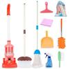 imageMeland Wooden Kids Cleaning Set  Toddler Pretend Play Toys with Toy Mop Broom ampamp House Cleaning Kit Christmas Birthday Gift for Toddler Preschool Girls BoysPlastic