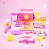 imageMeland Doctor Kit for Toddlers 35 Dentist Play Set with Teeth for Kids Pretend Play Girl Toys Birthday Gift for Toddler Girls Aged 3 4 5 6 Years OldPink