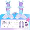 imageMeland Mermaid Dress  Little Mermaid Costume with Bag for Girls 310 Princess Dress Up for Birthday Gift Halloween CostumeLight Up Mermaid Dress