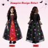 imageMeland Vampire Costume for Girls Light up Halloween Costumes for Kids ampamp Toodlers Aged 414 Years Old