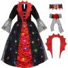 imageMeland Vampire Costume for Girls Light up Halloween Costumes for Kids ampamp Toodlers Aged 414 Years Old