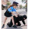 imageMeland Police Officer Costume for Girls  Halloween Dress Up for Girl Age 312 Role Play Outfit for Halloween Career Day