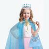 imageMeland Princess Dress up Clothes for Girl 11Pcs Princess Cape with Kid Crown ToysDresses for Girl 345678 Birthday GiftBlue