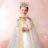 imageMeland Princess Dress up Clothes for Girl 11Pcs Princess Cape with Kid Crown ToysDresses for Girl 345678 Birthday GiftColorful