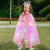 imageMeland Princess Dress up Clothes for Girl 11Pcs Princess Cape with Kid Crown ToysDresses for Girl 345678 Birthday GiftLight Pink