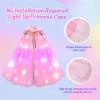 imageMeland Princess Dress up Clothes for Girl 11Pcs Princess Cape with Kid Crown ToysDresses for Girl 345678 Birthday GiftLight Pink