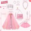 imageMeland Princess Dress up Clothes for Girl 11Pcs Princess Cape with Kid Crown ToysDresses for Girl 345678 Birthday GiftPink