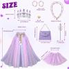 imageMeland Princess Dress up Clothes for Girl 11Pcs Princess Cape with Kid Crown ToysDresses for Girl 345678 Birthday GiftPurple