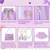 imageMeland Princess Dress up Clothes for Girl 11Pcs Princess Cape with Kid Crown ToysDresses for Girl 345678 Birthday GiftPurple