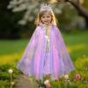 imageMeland Princess Dress up Clothes for Girl 11Pcs Princess Cape with Kid Crown ToysDresses for Girl 345678 Birthday GiftPurple