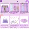 imageMeland Princess Dress up Clothes for Girl 11Pcs Princess Cape with Kid Crown ToysDresses for Girl 345678 Birthday GiftRoyal Purple