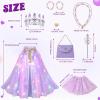 imageMeland Princess Dress up Clothes for Girl 11Pcs Princess Cape with Kid Crown ToysDresses for Girl 345678 Birthday GiftRoyal Purple