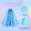 imageMeland Princess Dress up Clothes for Girl 11Pcs Princess Cape with Kid Crown ToysDresses for Girl 345678 Birthday GiftSky Blue
