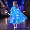 imageMeland Princess Dress up Clothes for Girl 11Pcs Princess Cape with Kid Crown ToysDresses for Girl 345678 Birthday GiftSky Blue