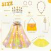 imageMeland Princess Dress up Clothes for Girl 11Pcs Princess Cape with Kid Crown ToysDresses for Girl 345678 Birthday GiftYellow
