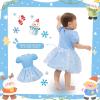 imageMeland Baby Princess Costume  Baby Girl Halloween Costumes for Infant Girls 6 Month3T Princess Dress for Toddler Dress UpBlue