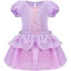 imageMeland Baby Princess Costume  Baby Girl Halloween Costumes for Infant Girls 6 Month3T Princess Dress for Toddler Dress UpPurple 1