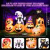 imageMeland Halloween Inflatable Outdoor Decorations  8Ft Long Inflatable Halloween Pumpkins with LED Light Halloween Blow ups for Outside Backyard Garden Orange85FT Inflatable Pumpkin