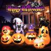 imageMeland Halloween Inflatable Outdoor Decorations  8Ft Long Inflatable Halloween Pumpkins with LED Light Halloween Blow ups for Outside Backyard Garden Orange85FT Inflatable Pumpkin