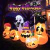 imageMeland Halloween Inflatable Outdoor Decorations  8Ft Long Inflatable Halloween Pumpkins with LED Light Halloween Blow ups for Outside Backyard Garden Orange85FT Inflatable Pumpkin