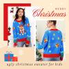 imageMeland Kids Ugly Christmas Sweater  Light Up Funny Holiday Pullover  Cute Xmas Sweater for Boys ampamp Girls Age 516 Year OldBlue Rocket Reindeer